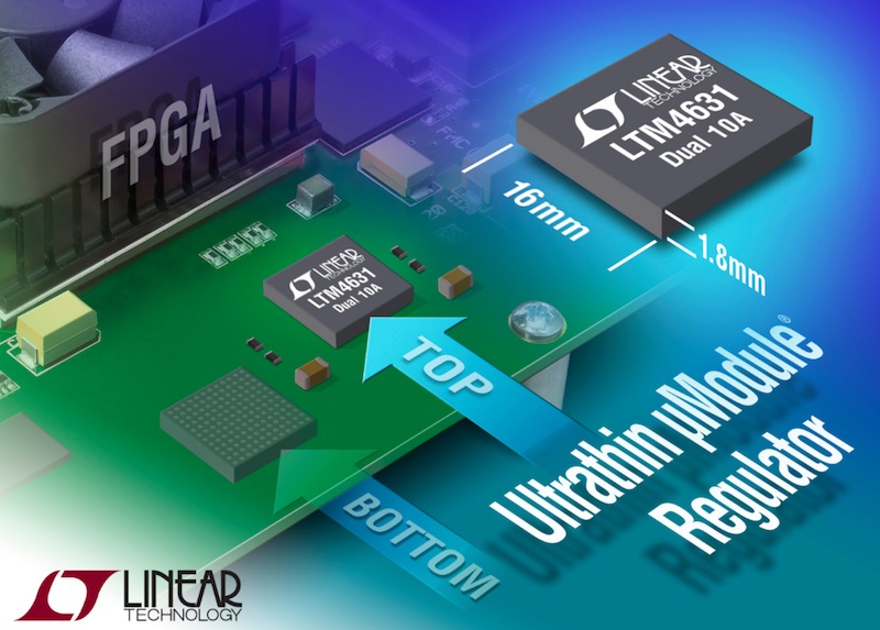 Linear's ultrathin µModule regulator gets close enough to share the heat sink