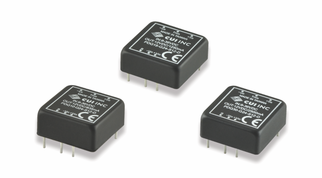 CUI's rugged 1x1-in. isolated DC-DC converters offer high effficiency in an encapsulated package