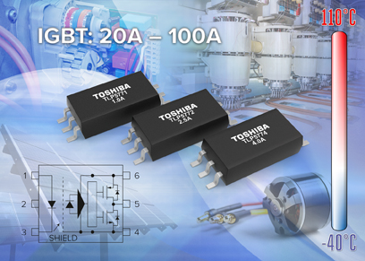 Toshiba launches low-input current drive, rail-to-rail output gate-drive photocouplers