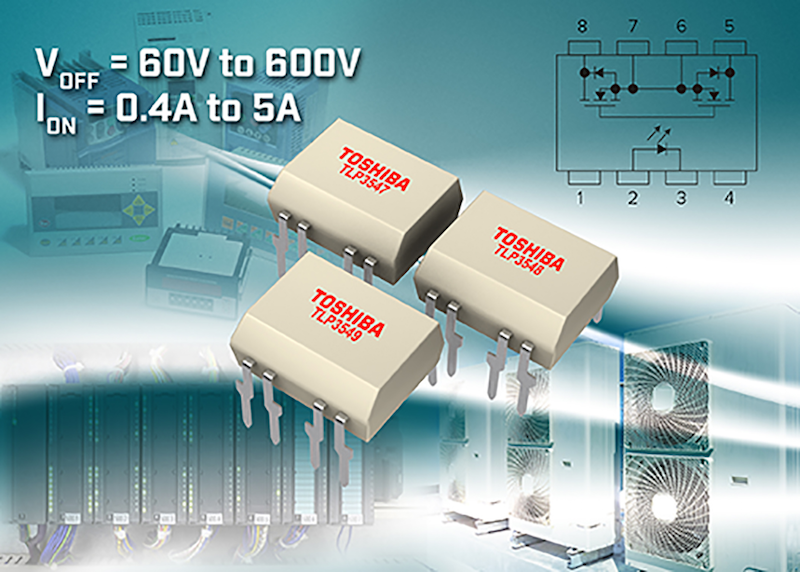 Toshiba unveils photorelays with up to 5A drive current