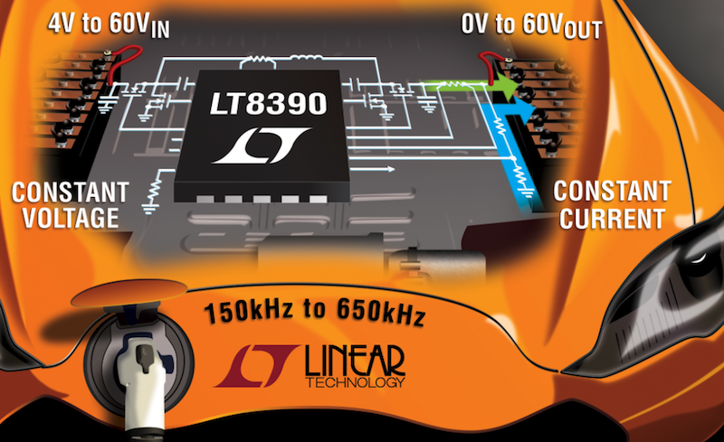 Linear's 60V synchronous 4-switch buck-boost controller offers spread spectrum