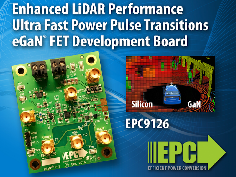 EPC kit uses GaN-driven laser diodes for LiDAR 