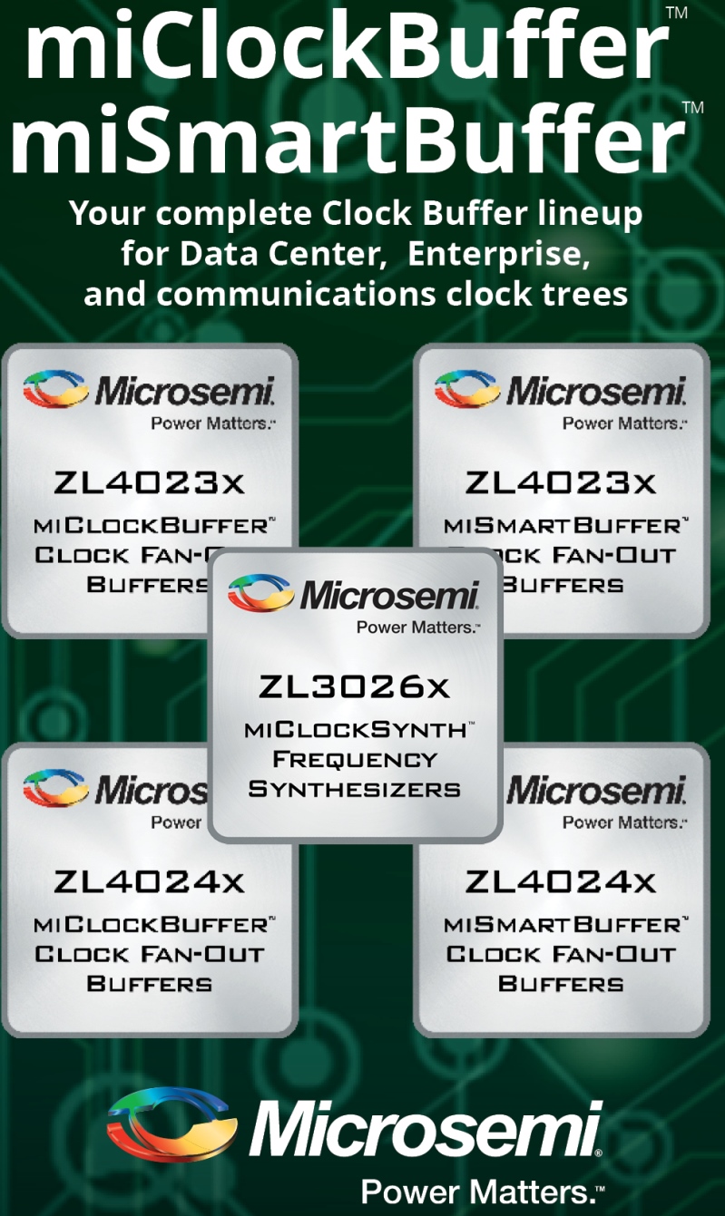 Microsemi Expands Broad Clock Management Fanout Buffer Product Line With Seven New Devices