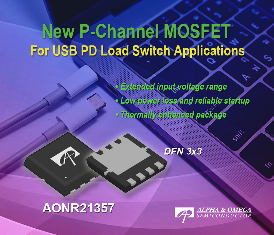 P-Channel MOSFET Features Extended Input Voltage Range