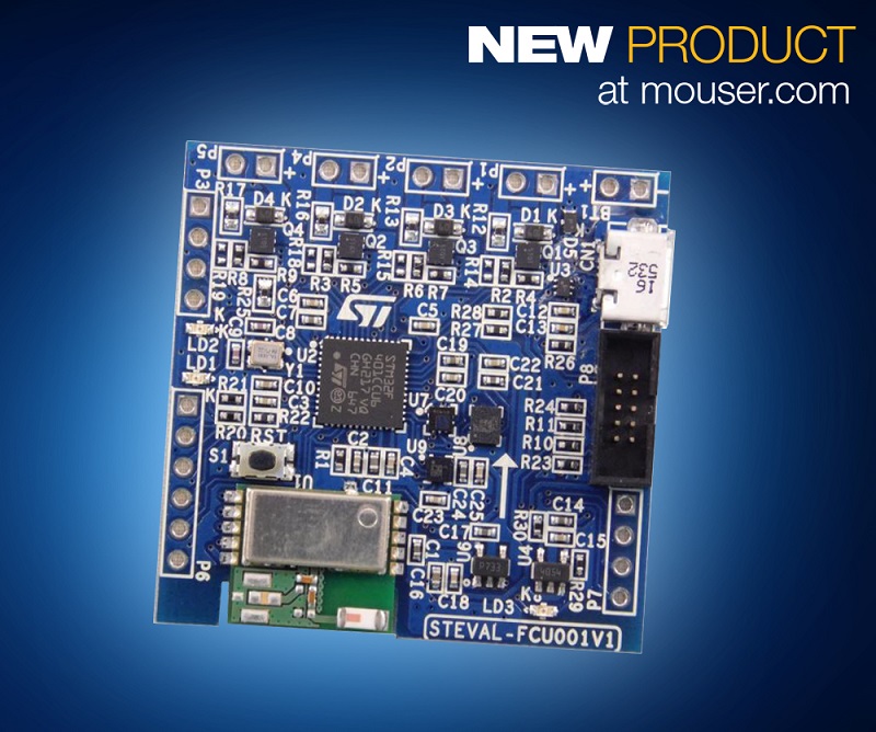 Build Drone Flight-Control Designs with STMicroelectronics’ FCU Eval Board, Now at Mouser