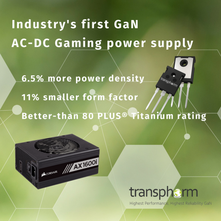 Transphorm GaN Moves into PC Gaming Market with CORSAIR