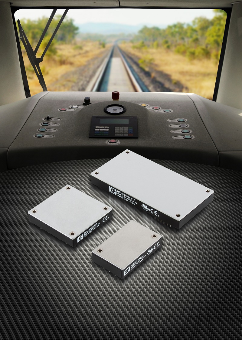 Robust high efficiency 50W to 600W DC-DC converters for railway applications