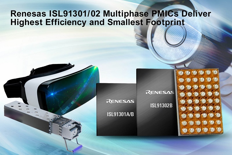 Renesas Electronics Introduces ISL91302B, ISL91301A, and ISL91301B Multiphase PMICs with Highest Efficiency and Smallest Footprint