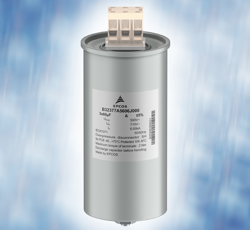 Filter Capacitors Cover Voltage Range From 250 to 850 Vrms