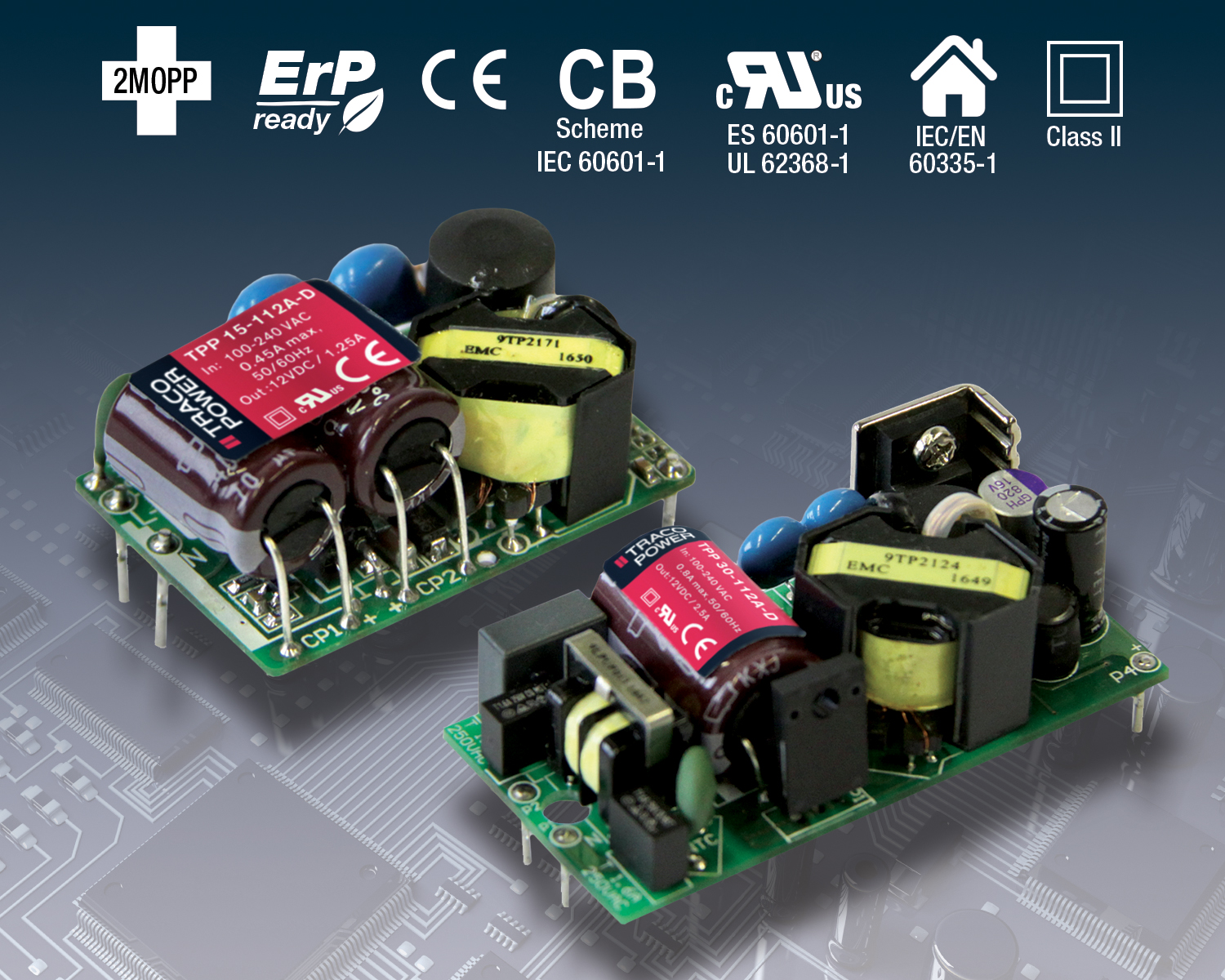 15 & 30 Watt Power Supplies Feature Extended Temperature Ranges