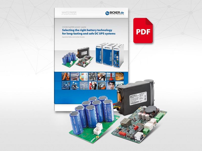 White paper on battery technologies for safe DC UPS systems