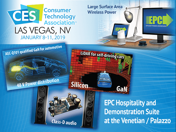 EPC to Display GaN-Enabled Wireless Systems at CES 2019