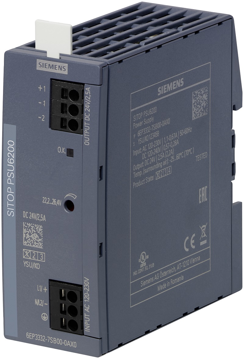 RS Components introduces Siemens DIN rail power supply range