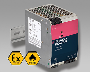 DIN Rail Power Supplies Certified for Hazardous Locations