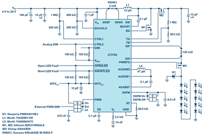 Boost Converter Powers High Current LEDs