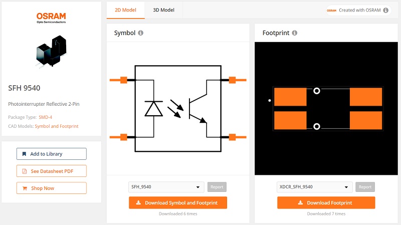 SnapEDA releases new optoelectronic products