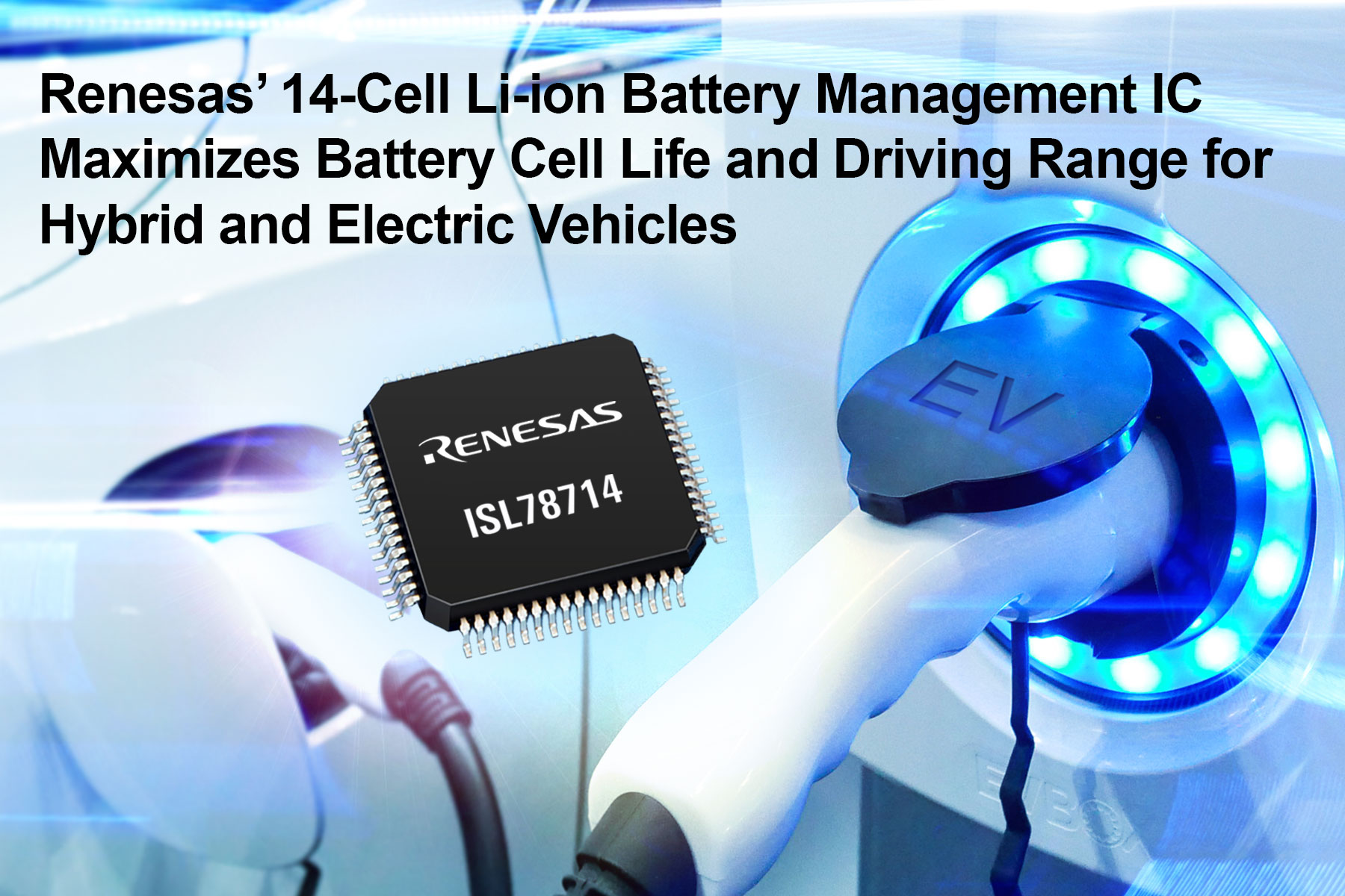 Battery Management IC Maximizes Driving Range for EVs