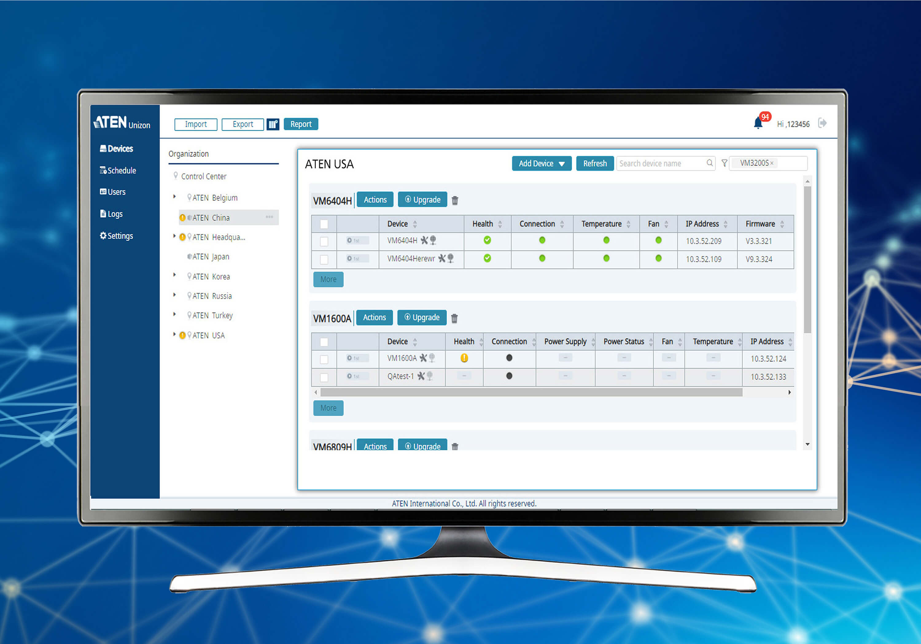 Server-Based Software for Global AV Management