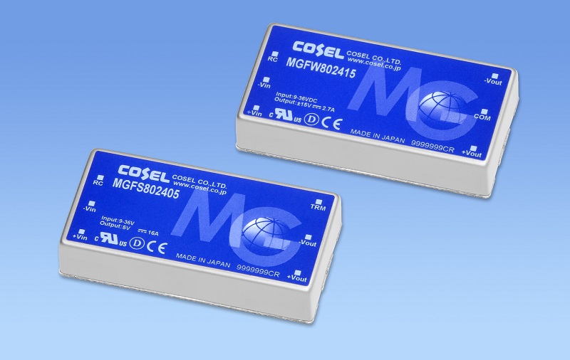 High reliability 80W DC/DC converter with 10 year warranty