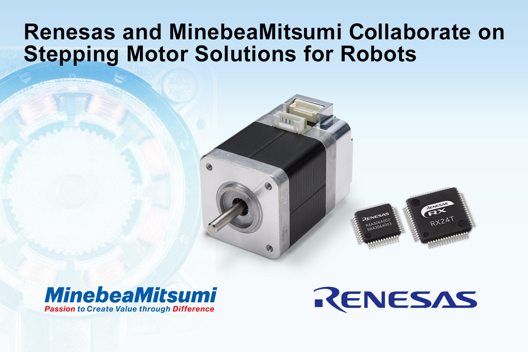 Renesas and Minebea Mitsumi Collaborate on Stepping Motors