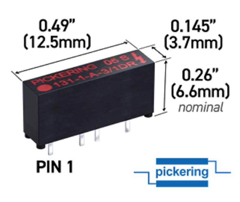 Pickering Electronics launches smallest HV reed relay