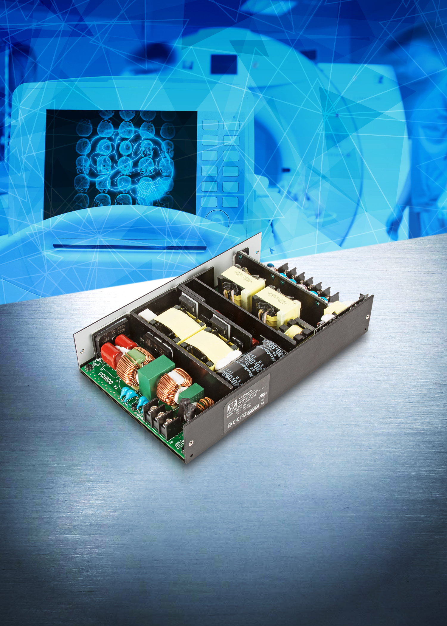 600W Fanless AC-DC Power Supply for Medical Applications