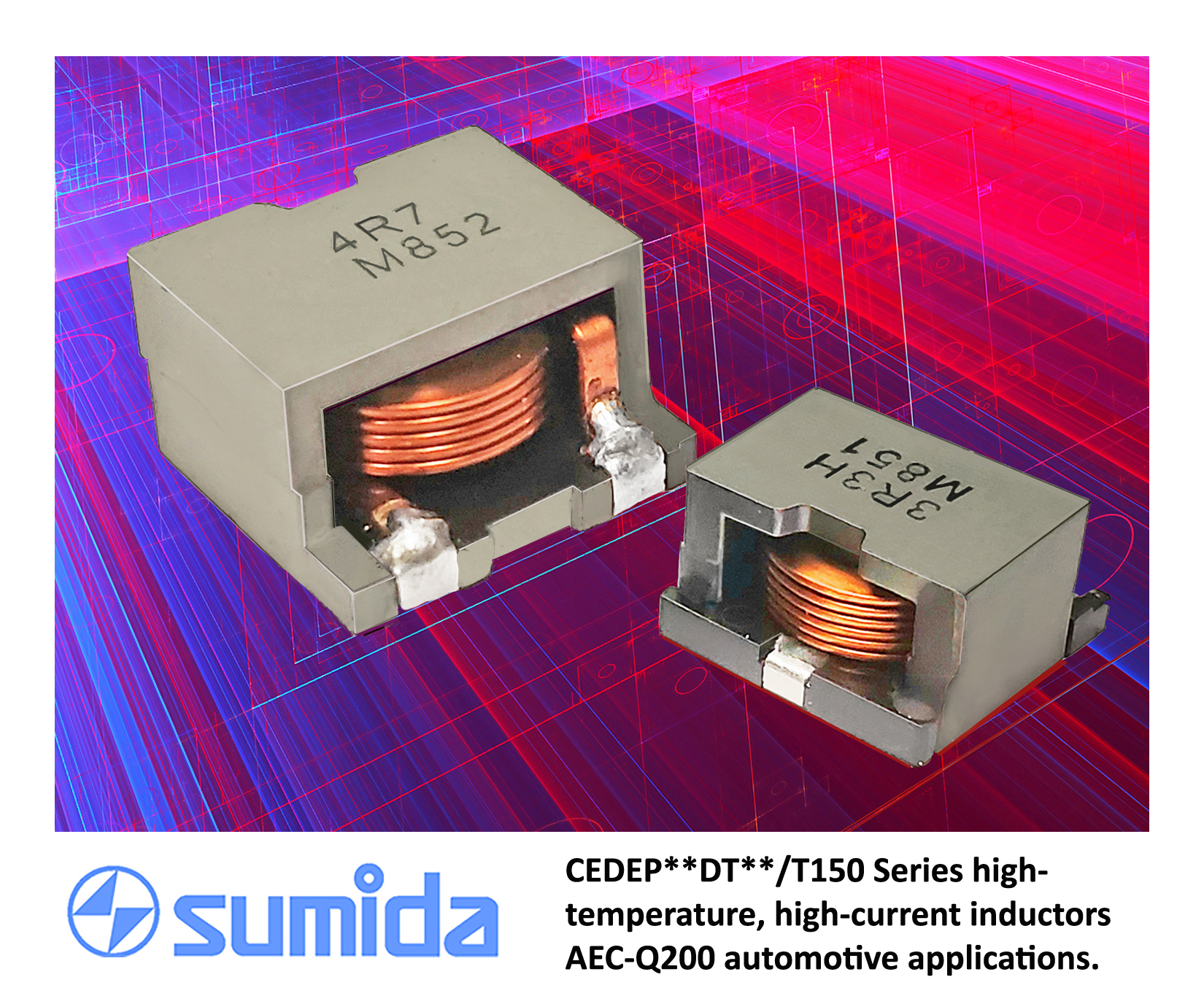 SMD Power Inductors Handle High Temp and Current