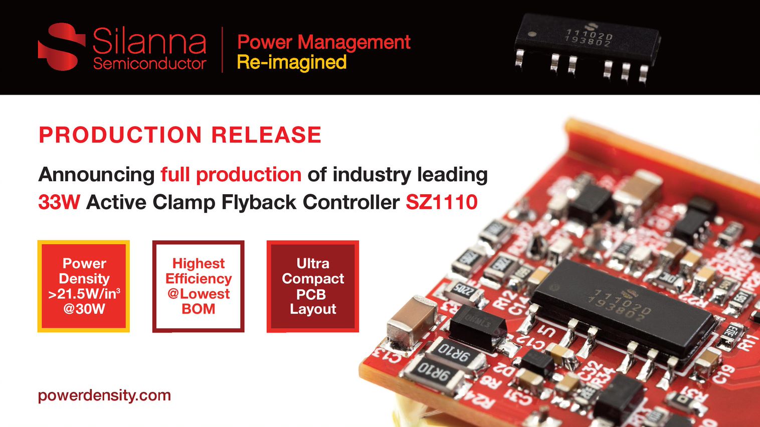 Expanded Portfolio of Active Clamp Flyback Controllers