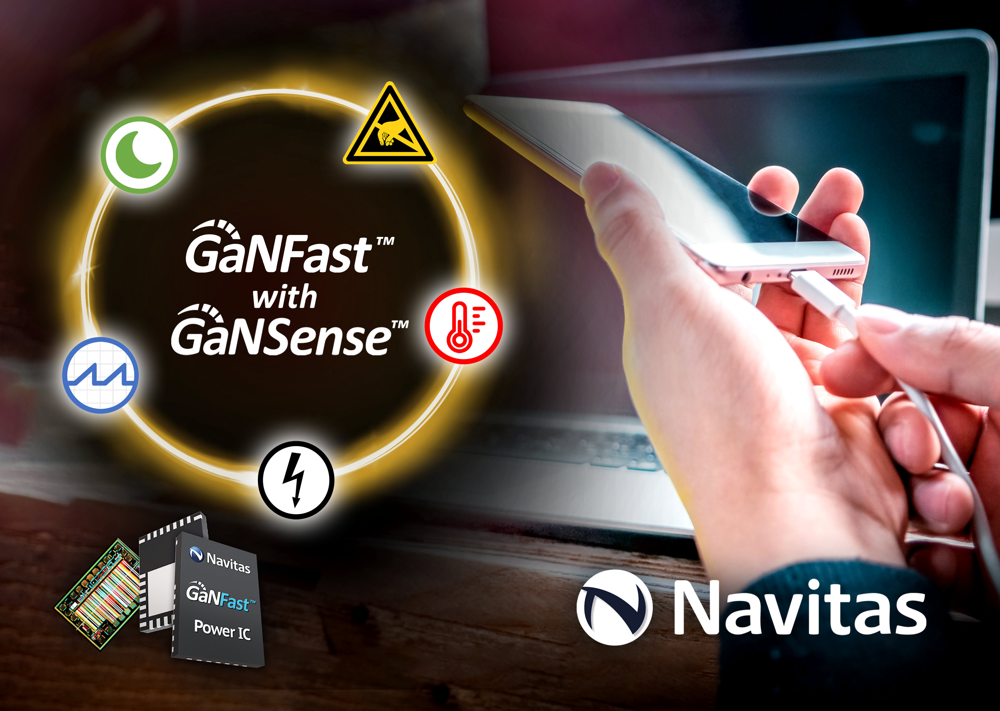 Third-Gen GaN Power IC with GaNSense Technology