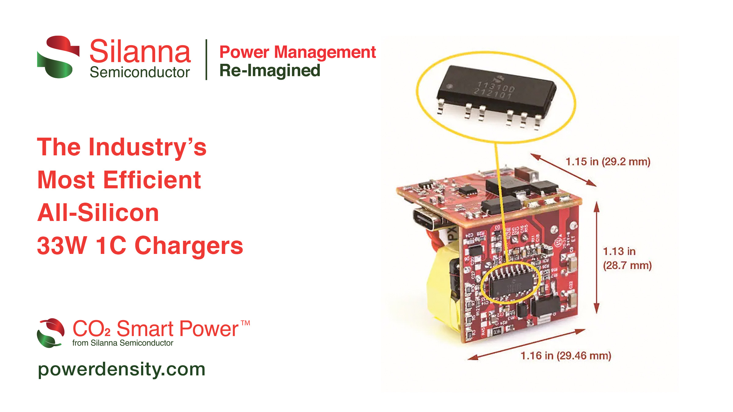 Reference Design for the Industry's Most Efficient All-Silicon 33W 1C Chargers