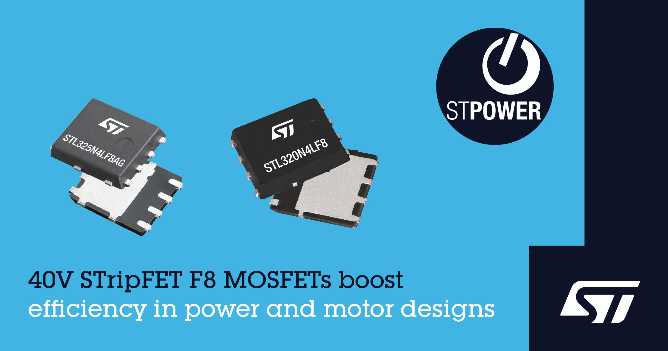 100V Industrial-Grade STripFET F8 Devices Improve Figure of Merit by 40%