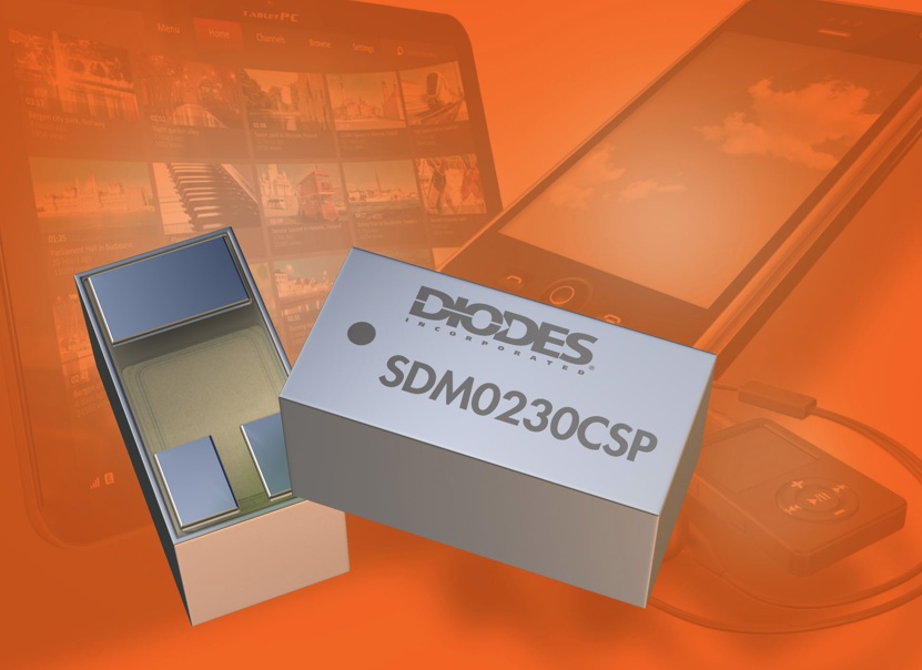 Chipscale Schottky from Diodes Incorporated can double power density