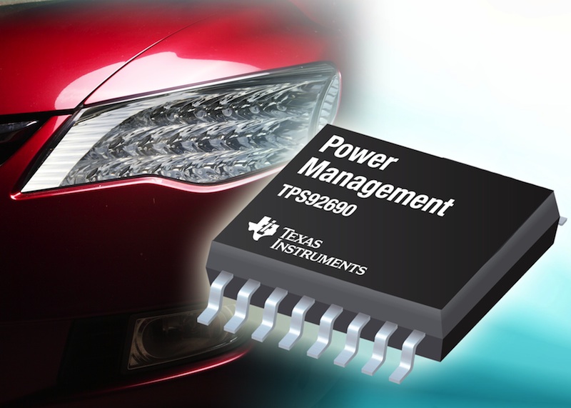 TI's high-power LED driver serves automotive and general-purpose area lighting apps