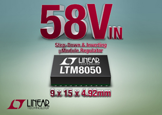 Linear's configurable 2A Module regulator is protected against input surges up to 60V