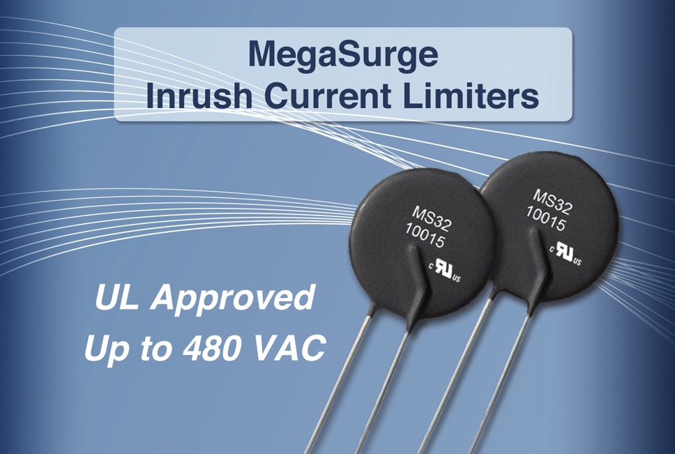 Ametherm gets UL recognition for MegaSurge inrush current limiting NTC thermistors