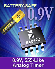 Semtech Introduces Single-Cell AA/AAA, 555-Like Analog Timer with Battery-Safe Operation