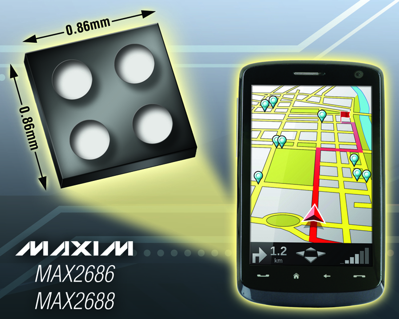 Maxims GPS LNAs Provide Low Noise and Save Space with a WLP Package