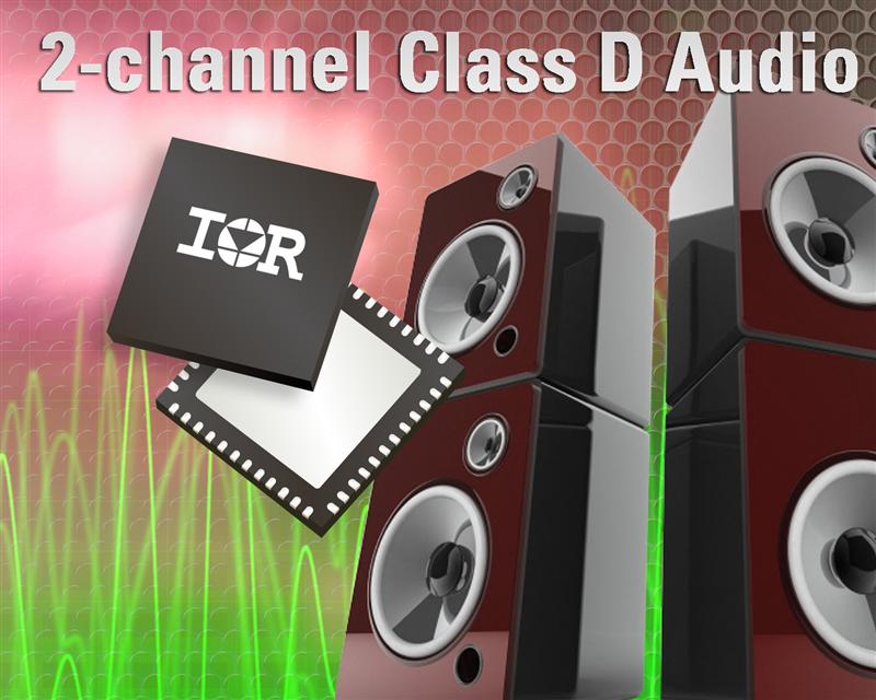 IRs IRS2052M 2-Channel Class D Audio Driver IC Delivers Excellent Audio Performance in a Smaller Footprint