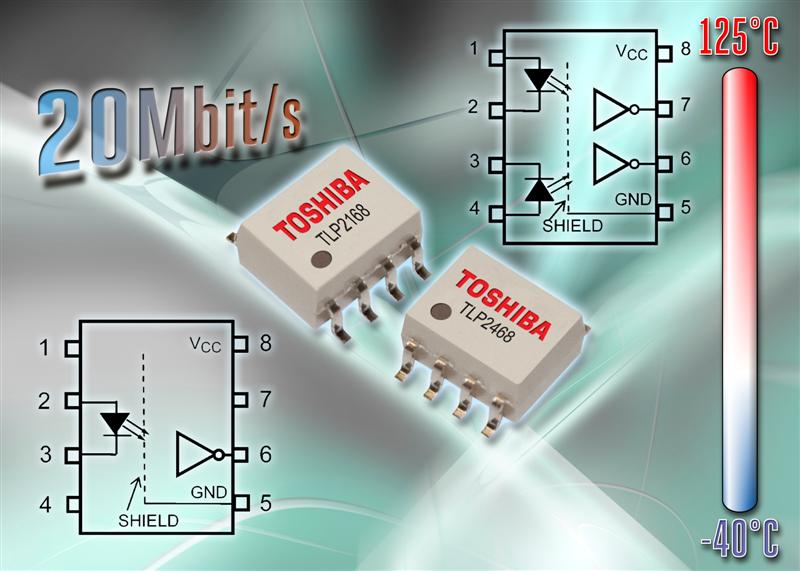 Toshiba Electronics rolls out single- and dual-channel high-speed, extended temperature photocouplers