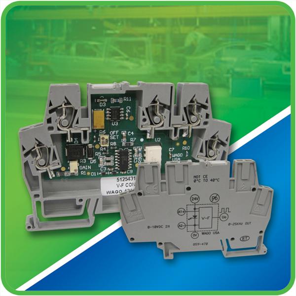 WAGO DIN-rail Voltage-to-Frequency Converters