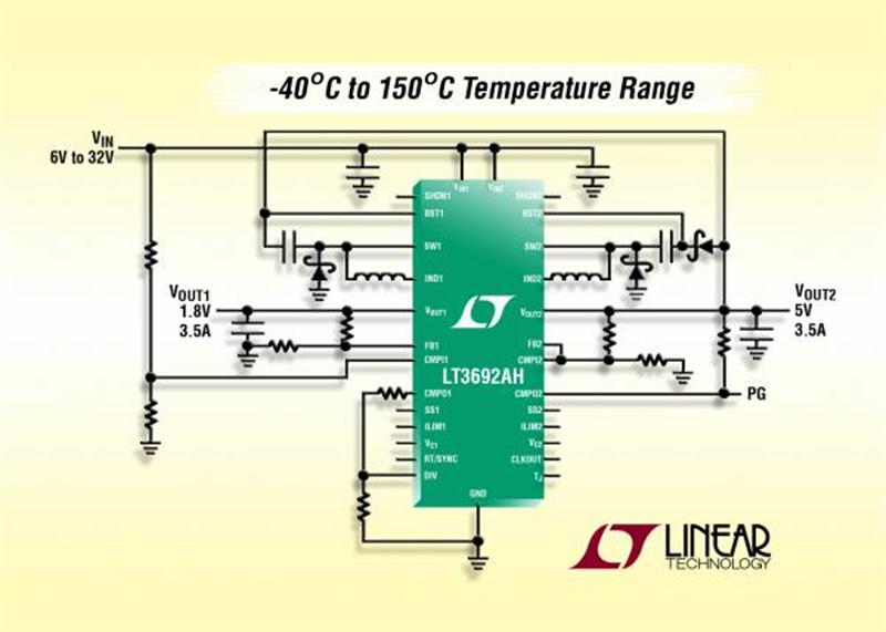 36VIN with 60V Transient Protection, Dual Tracking 3.5A(IOUT), 2.25MHz