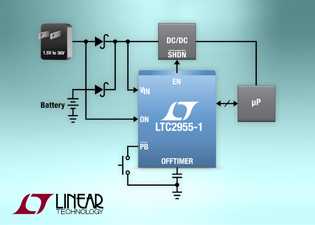 Micropower Pushbutton On/Off Controller Provides  Automatic Turn-On/Off Capabilities