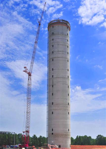 ABB reaches major construction milestone with Huntersville plant tower