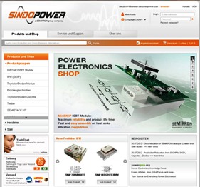 Power electronics online shop SindoPower launches redesigned website