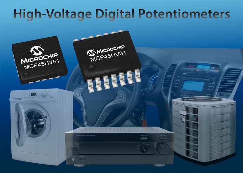 Microchip's 5kohm digital potentiometers claimed as first, support wide signal swings