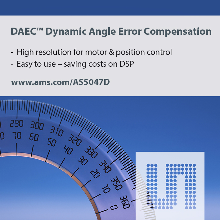 Latest magnetic position sensors from ams claim best available accuracy at high rotation speeds