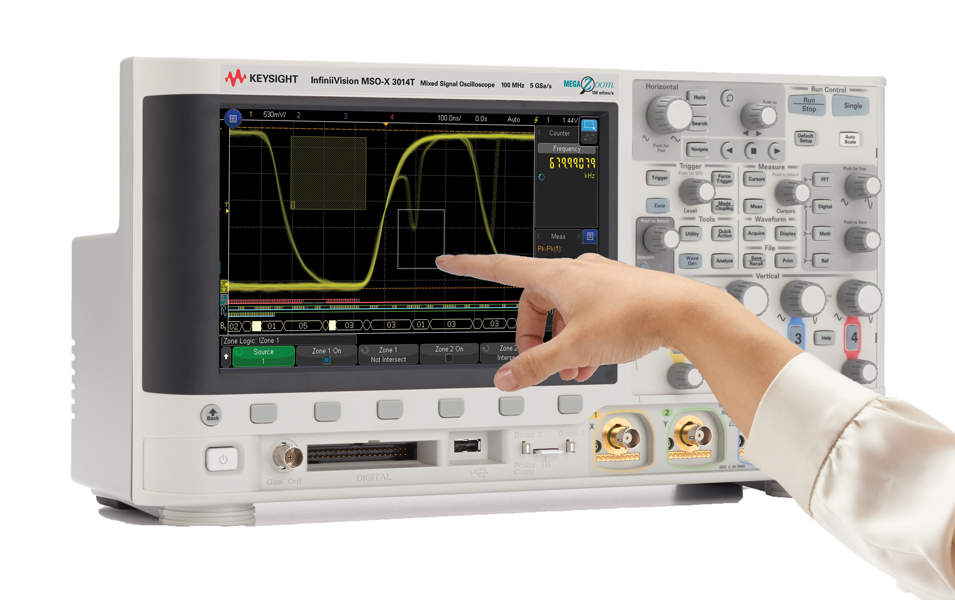 Keysight claims first mainstream oscilloscopes with capacitive touch screens & zone triggering