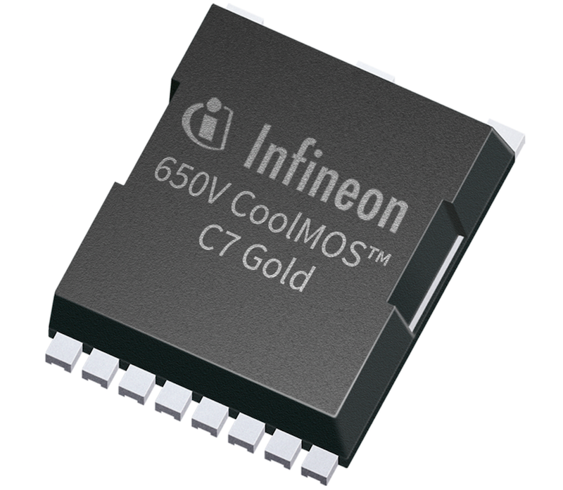 Infineon's CoolMOS C7 650 V Gold with TO-Leadless package delivers high performance with a small footprint