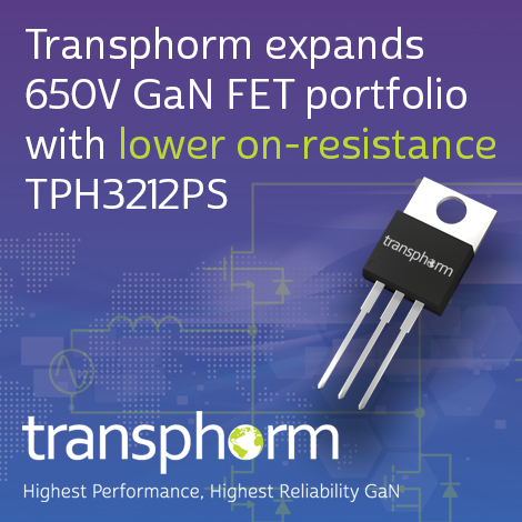 Transphorm launches 72mΩ TO-220 GaN FET