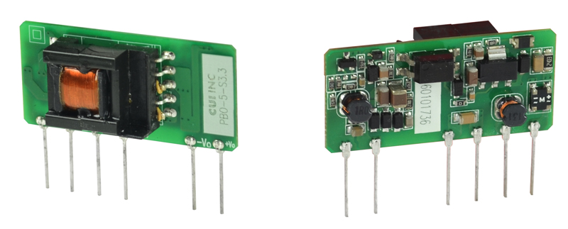 Figure 3: CUI’s 5 W PBO SIP ac-dc series has been optimized to leverage the Z-axis, greatly reducing board space